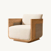 Ensemble de canapés d'extérieur en teck de style américain, mobilier de jardin et de patio imperméable, design détachable, modèle B11-010 pour hôtel, piscine, balcon