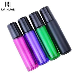 <span class=keywords><strong>Promo</strong></span> Vente Directe : Flacon Roll-on en Verre Épais Vide 10ml, Couleurs Violet, Vert, Rose Rouge, Noir, pour Huiles Essentielles - Lot de 100 - Product Image 5