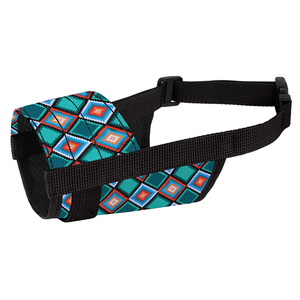 작은 중형 대형 개를위한 개 총구 부드러운 통기성 나일론 안전 패턴 입 커버 안티 물린 짖는 인쇄 애완 동물 총구 - Product Image 1