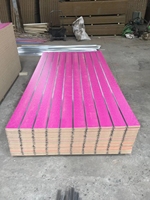 Panneau MDF rainuré avec bande en aluminium