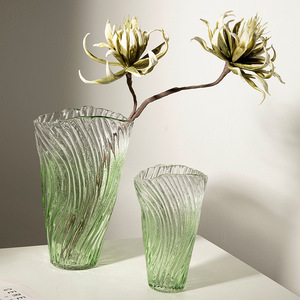 Modern Minimalist Gradient Glass Flower <b>Vase</b> Tabletop Hydroponic Flower <b>Vase</b> Glass Art <b>Vase</b> Wholesale - Product Image 1