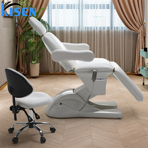 Table de beauté électrique Kisen en cuir PU, design moderne, appui-tête intégré, 3 moteurs, mobilier de salon, usage commercial - Product Image 4