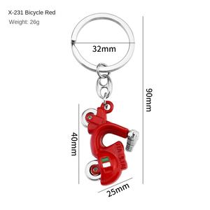 Llavero Creativo 3D de Metal con Forma de Vehículo Eléctrico, Regalo de Lujo Italiano, <span class=keywords><strong>Mini</strong></span> Motocicleta de Aleación de Zinc, Marca FANDA, Serigrafía - Product Image 6