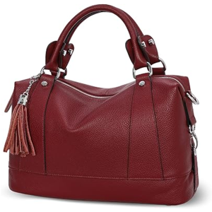 Sac fourre-tout en cuir véritable pour femme, sac à main structuré avec poignée résistante et fermeture sécurisée - Product Image 5