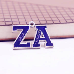 RTS Zeta Phi Beta Capítulo Inspirado Luz y azul real esmaltado Amicette y Amicae Fabricación <span class=keywords><strong>de</strong></span> joyas Colgante <span class=keywords><strong>de</strong></span> dijes <span class=keywords><strong>de</strong></span> letras - Product Image 5