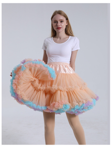 उच्च लागत प्रदर्शन विस्तारित डबल स्तरित वयस्क मीठा लोलिता टूटू लघु स्कर्ट प्लस आकार महिला स्कर्ट - Product Image 4