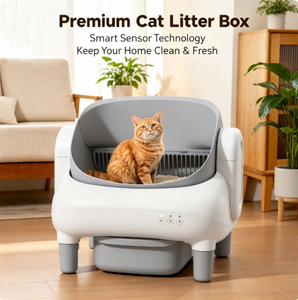 Bac à <span class=keywords><strong>litière</strong></span> robotisé autonettoyant sans poussière avec capteur de sécurité anti-pincement, compatible avec toutes les litières agglomérantes pour plusieurs chats - Product Image 3