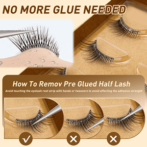 Ciglia Finte 3D Riutilizzabili in <span class=keywords><strong>Visone</strong></span> Sintetico, Fatte a Mano, Cruelty-Free, con Banda Trasparente, Naturali, per Trucco da Festa, a Striscia, Effetto Volume, che si Illuminano al Buio - Product Image 4