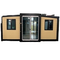 Casa Contenedor Prefabricada de Techo Inclinado de Doble Ala, Resistente al Viento, Expandible y Modular para Uso Vacacional