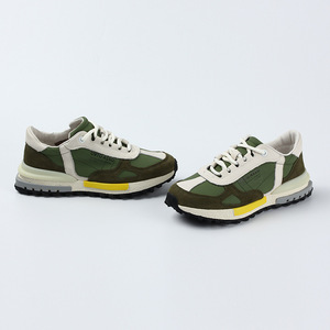 Chaussures basses à lacets en cuir véritable tendance, décontractées, rétro, à semelle épaisse, multi-usages, confortables, style tendance - Product Image 2