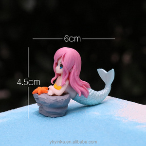 Denizkızı 2 3D bebek aksiyon figürü çocuklar hediye oyuncak minyatür Pvc el sanatları teraryum mikro bahçe süs figürler kek masaüstü dekor - Product Image 6