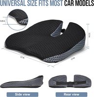 Coussins de siège en mousse à mémoire de forme orthopédiques pour soulager la sciatique et les douleurs à la hanche, avec maille 4D respirante, pour siège de voiture estival