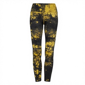High Quality Women's Breathable <b>Elastic</b> Waist Full Length Fitness Yoga Leggings Mid Waist <b>Belt</b> Solid Pattern Spandex/Polyester - Product Image 2