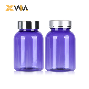 Transparent Purple PET Medicine Bottle 100-250ml Smooth Thread Mouth Round Shoulder for Health Products - Product Image 5