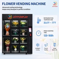 Distributeur automatique de fleurs roses réfrigérées JOYVEND avec écran tactile de contrôle intelligent SDK pour centre commercial, aéroport, gare