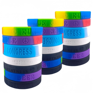 Cá Nhân Quà Tặng Tùy Chỉnh Cao Su Silicone Thể Thao Đồ Trang Sức Nổi Dây Đeo Cổ Tay Mens Ban Nhạc Cổ Tay Vòng Đeo Tay - Product Image 1