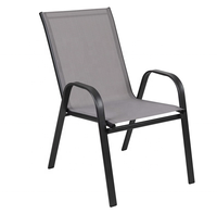 Chaise textile à dossier haut de gamme, mobilier d'extérieur de couleur grise, OEM, rycyj ilesture, haute qualité