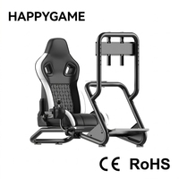 Cockpit de simulateur de course automobile en métal robuste, entièrement réglable, compatible avec volant Direct Drive, personnalisable pour le gaming