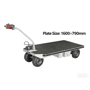400W 모터 구동 전기 핸드 트럭 500kg 중량 용량 전기 플랫폼 트롤리 건설 현장 운송 - Product Image 4