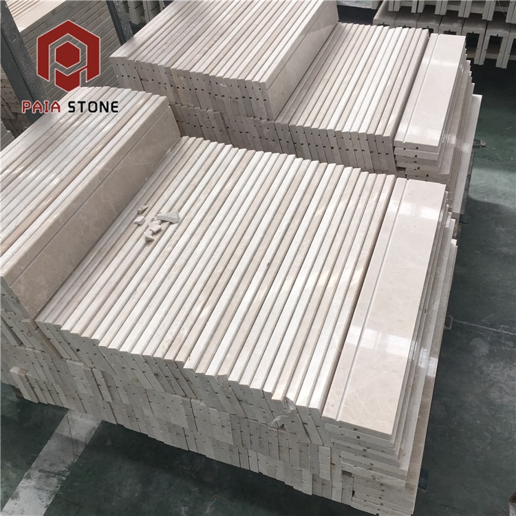 Ступенчатые лестницы из натурального бежевого мрамора, внутренняя декоративная каменная лестница для отеля, виллы