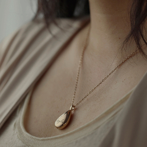 Collana con Urna Cineraria Personalizzata a Goccia, Regalo Commemorativo <span class=keywords><strong>per</strong></span> <span class=keywords><strong>Lei</strong></span>, Gioiello a Goccia in Acciaio Inossidabile - Product Image 5