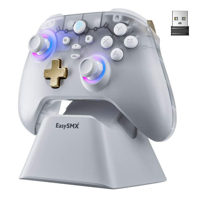 Ergonomic Wireless BT Joystick & Gamepad Horse Speed D05 PC Controller Wireless Pro Controller With Charging Dock