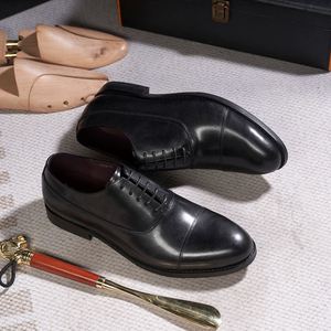 2025 Factory Handmade Make Wholesale Business <b>Men</b> Oxford Formal Genuine Leather Lace-Up Dress <b>Mens</b> Wedding Office Fashion <b>Shoes</b> - Product Image 6