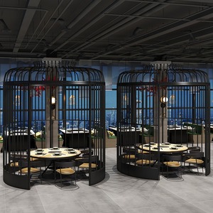 Açık bahçe Hotpot restoran ve alışveriş merkezi için boy demir kafes dev dekoratif Metal kafes büyük süs - Product Image 4