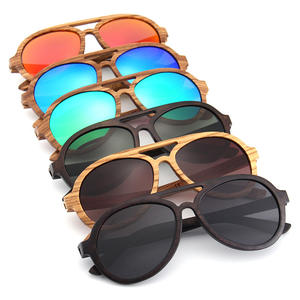 Gafas de sol de madera Conchen para hombre, montura ovalada, polarizadas, protección UV400, para conducir, W3038 - Product Image 4