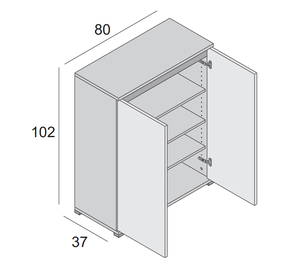 Armario de dormitorio con puertas para niños, armario de almacenamiento, hecho en Italia - Product Image 2