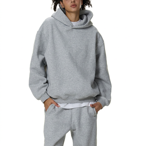 Sudadera con Capucha Gris Extra Grande Unisex, 100% Algodón Felpa, Antiencogimiento, 160g, Manga Larga, Corte Regular, con Bolsillo, Ropa Casual de Invierno - Product Image 1