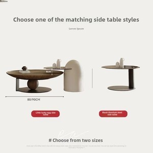 <strong>Walnut</strong> Coffee <strong>Table</strong> Creative Design for Small Home or Apartment Wooden Simple Size for Living Room - Product Image 4