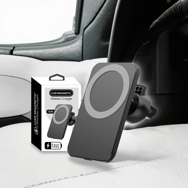 2025 New Arrivals Magnetic Car Charger Wireless Phone Holder Magnet 15W Fast Car Wireless Charger Adapter