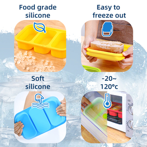 Nhà bếp đa màu súp Jelly Maker Tủ đông lưu trữ container thực phẩm lớp Silicone khuôn Ice Cube khay súp Cube khuôn - Product Image 5