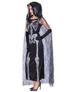 Halloween Skeleton <strong>Ghost</strong> <strong>Costume</strong> Black <strong>Spider</strong> Cape Cape Halloween Cosplay <strong>Costume</strong> - Product Image 2
