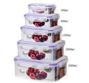 BPA-Free personalizzabile ermetico trasparente alimentare grado di plastica Microwable contenitore per alimenti accessori da cucina scatola per alimenti