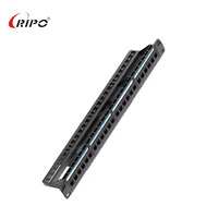 24-Port Cat6 Panel Patch berpelindung | Rak logam 1U 10Gbps Gigabit Ethernet untuk pusat Data & perusahaan