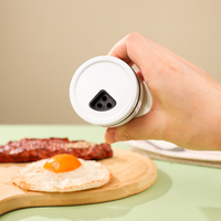 Pot à épices en verre miniature de 135 ml, de qualité alimentaire, en forme d'entonnoir, pour poudre de poivre, poudre d'essence de poulet, poudre de piment