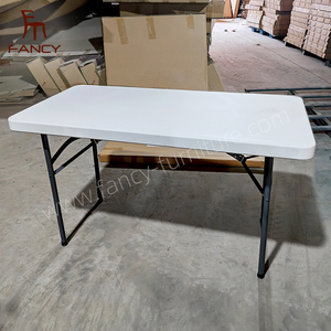 Cheap Rectangle <strong>Folding</strong> <strong>Table</strong> HDPE <strong>Plastic</strong> <strong>Folding</strong> <strong>Tables</strong> for Outdoor Event - Product Image 2