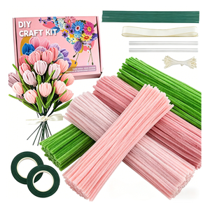 ชุดอุปกรณ์งานฝีมือทำความสะอาดท่อเชนิลล์เนื้อนุ่ม สีสันสดใส วัสดุ DIY สำหรับทำดอกไม้แฮนด์เมด สร้างสรรค์ของตกแต่งท่อเชนิลล์ที่ไม่เหมือนใคร - Product Image 4