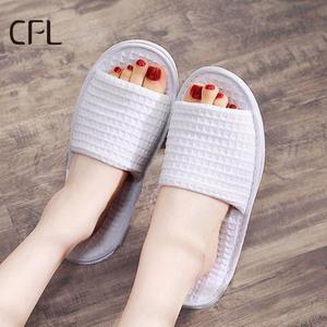 Venta al por mayor de alta calidad logotipo personalizado un uso cómodo gofre <span class=keywords><strong>Hotel</strong></span> zapatillas punta abierta para <span class=keywords><strong>Marriott</strong></span> - Product Image 6