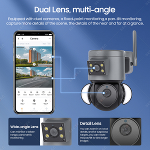 Caméra <span class=keywords><strong>de</strong></span> vidéosurveillance intelligente Wifi panoramique 4MP <span class=keywords><strong>2022</strong></span>, <span class=keywords><strong>Surveillance</strong></span> <span class=keywords><strong>de</strong></span> sécurité sans fil, double écran, liaison d'alarme, caméra PTZ Wifi - Product Image 4