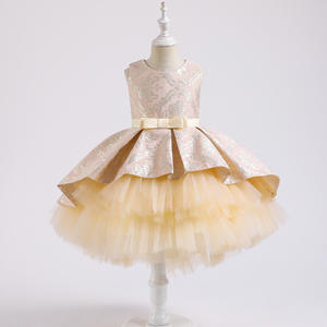 2171高品質最新ドレスデザインフラワーガールズOネックベビーキッズリトルガールウエディングドレス - Product Image 4