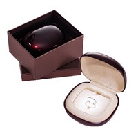 Boîte à bague ovale de luxe avec éclairage LED et finition laquée piano, coffret cadeau de bijoux élégant pour mariage, Dongguan, sans fermeture