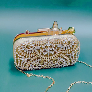 Bolsos de noche de lujo con incrustaciones de diamantes para mujer, bolsos de mano con correas extraíbles, bolso de mano tipo bandolera para mujer - Product Image 5