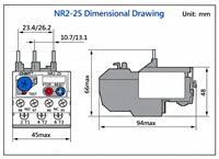 Penjualan Panas CHINT NR2-25 5.5-8A Relay Thermal Overload untuk Perlindungan Motor, Relay Proteksi Motor untuk Kontrol Motor AC