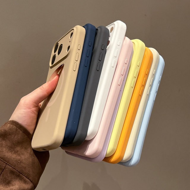 Latest Skin Friendly Magnetic Silicone Case, Shockproof & Sturdy Protective Cover for iPhone 12 13 14 15 16 Pro Max 17 Air