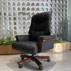 Silla de Oficina Ejecutiva Giratoria de Diseño <span class=keywords><strong>Italiano</strong></span>, Respaldo Alto Ajustable, Cuero Sintético, Superventas - Product Image 5