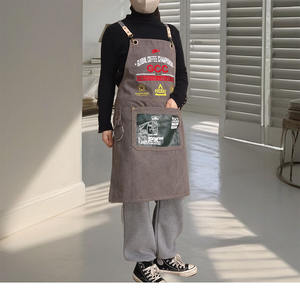Delantal de Barista sin Mangas de Lona Reutilizable y Gruesa, Antiincrustante, con Logotipo Personalizado, para Repostería, Tienda de Té con Leche, <span class=keywords><strong>Bar</strong></span>, Camarero - Product Image 4