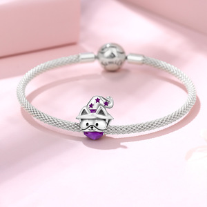 2026 Liontin Kalung Gelang Kuningan Bentuk Hewan Lucu Penguin Gajah DIY Berlapis Perak Hadiah Perhiasan Unisex - Product Image 2